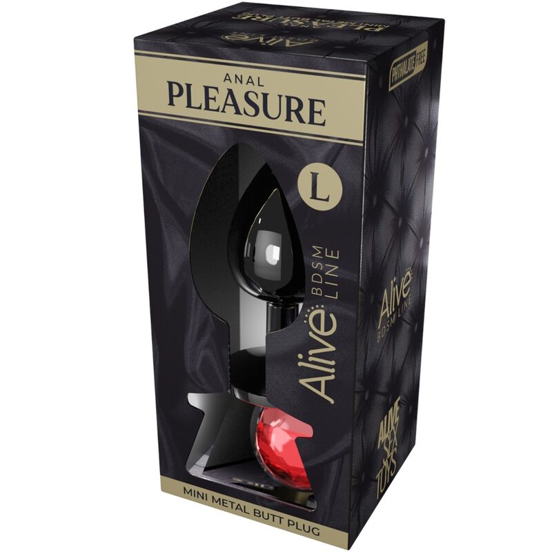 ALIVE - MINI PLUG ANAL PLEASURE MÉTAL ROUGE TAILLE L