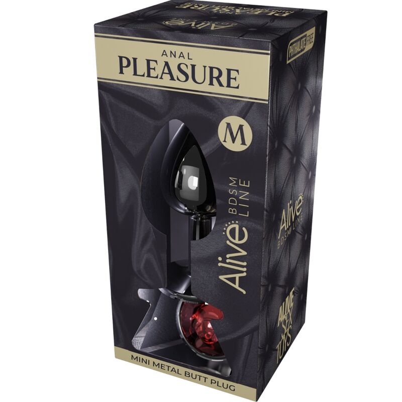 ALIVE - MINI PLUG DE PLACER ANAL DE METAL ROJO TALLA M