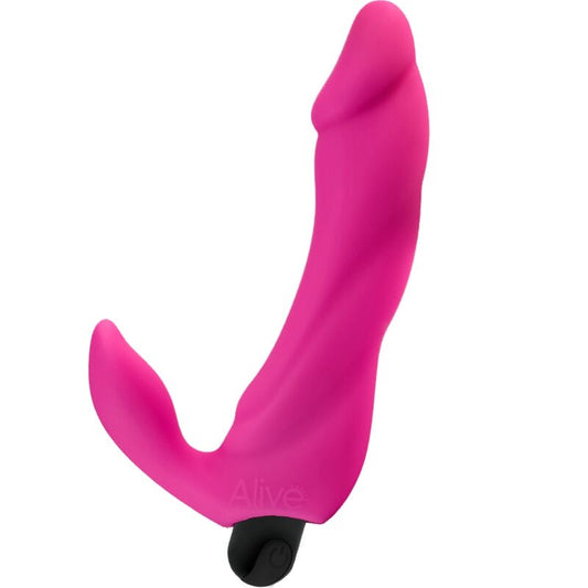 ALIVE - BIFUN PRO PINK VIBRATOR DILDO 14.9 CM