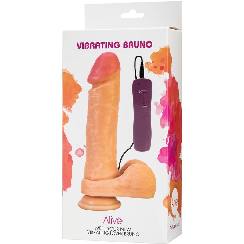 ALIVE - BRUNO VIBRADOR PENE REALISTA 22 CM