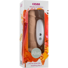 ALIVE - VIBRADOR Y ROTADOR DE PENE REALISTA CESAR 17,5 CM