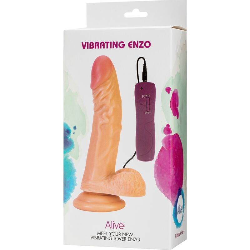 ALIVE - ENZO VIBRADOR PENE REALISTA 21 CM