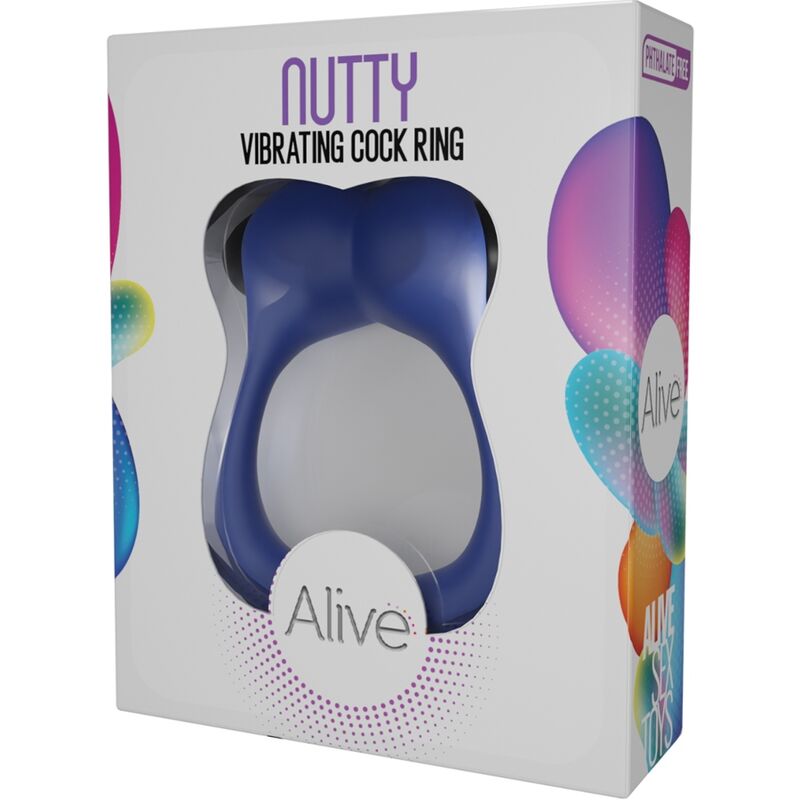 ALIVE - ANILLO VIBRADOR NUEZ AZUL