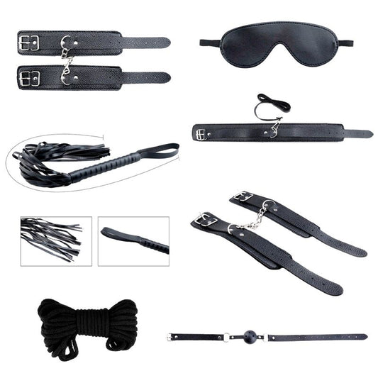 ALIVE - SECRET DESIRES 7 PIECE BLACK BDSM KIT