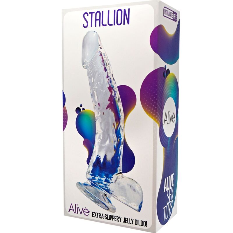 ALIVE - REALISTIC TRANSPARENT STALLION PENIS 22 CM