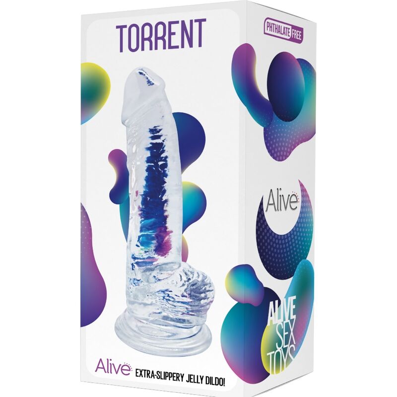 ALIVE - PENE REALISTA TRANSPARENTE TORRENT 20,6 CM