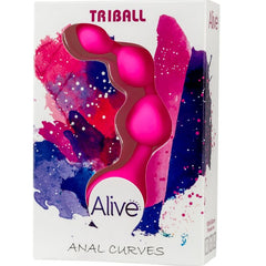 ALIVE - BOLAS ANALES DE SILICONA ROSA TRIBALL 15 CM