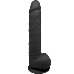 SILEXD - MODELO 1 PENE REALISTA PREMIUM SILEXPAN SILICONA NEGRO 38 CM