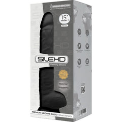 SILEXD - MODELO 1 PENE REALISTA PREMIUM SILEXPAN SILICONA NEGRO 38 CM