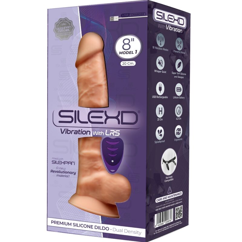 SILEXD - MODEL 1 VIBRATOR PENIS REALISTIC SILICONE PREMIUM SILEXPAN REMOTE CONTROL 20 CM