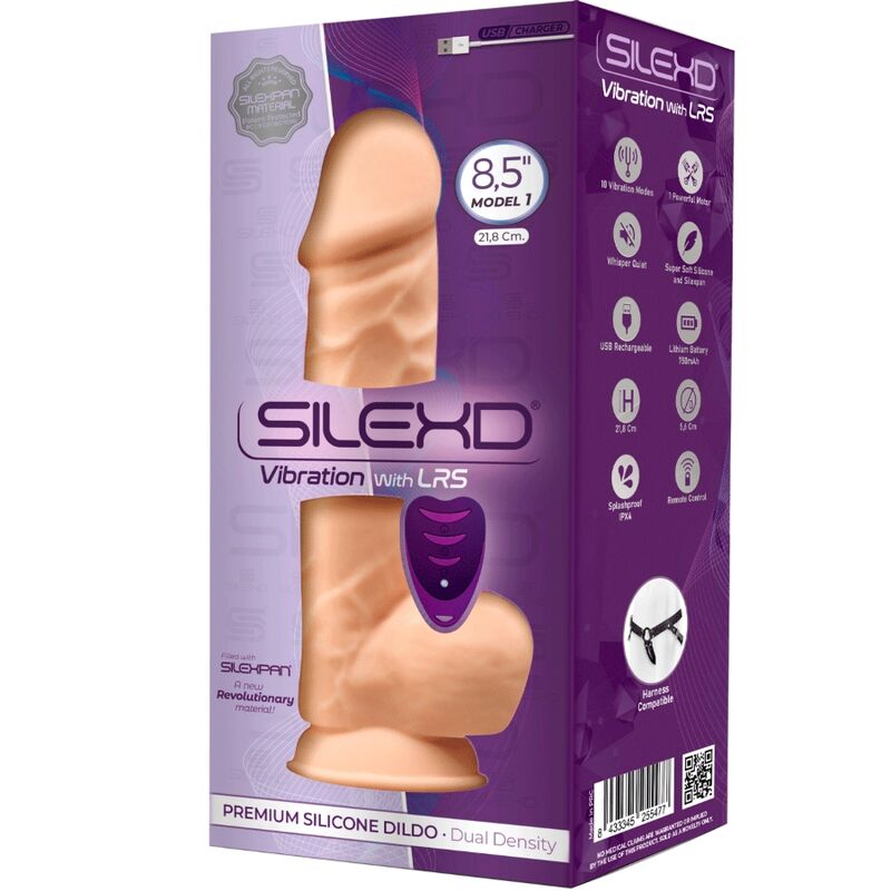 SILEXD - MODEL 1 VIBRATOR PENIS REALISTIC SILICONE PREMIUM SILEXPAN REMOTE CONTROL 21.8 CM