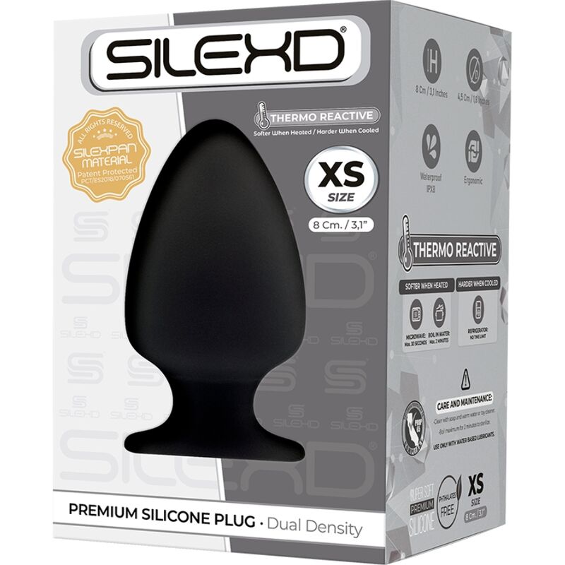 SILEXD - PLUG ANAL MODELO 1 PREMIUM SILEXPAN PREMIUM SILICONA TERMOREACTIVA TALLA XS