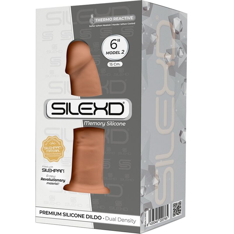 SILEXD - MODELO 2 PENE REALISTA PREMIUM SILEXPAN SILICONA CARAMELO 15 CM