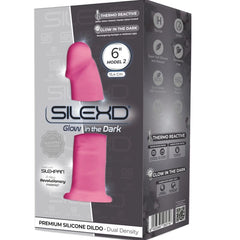 SILEXD - MODELO 2 PENE REALISTA PREMIUM SILEXPAN SILICONA ROSA FLUORESCENTE 15 CM