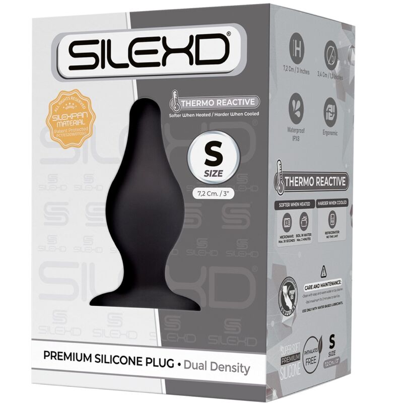 SILEXD - PLUG ANAL MODELO 2 PREMIUM SILEXPAN PREMIUM SILICONA TERMOREACTIVA TALLA S