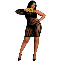 MOONLIGHT - MODELO 5 VESTIDO NEGRO TALLA GRANDE