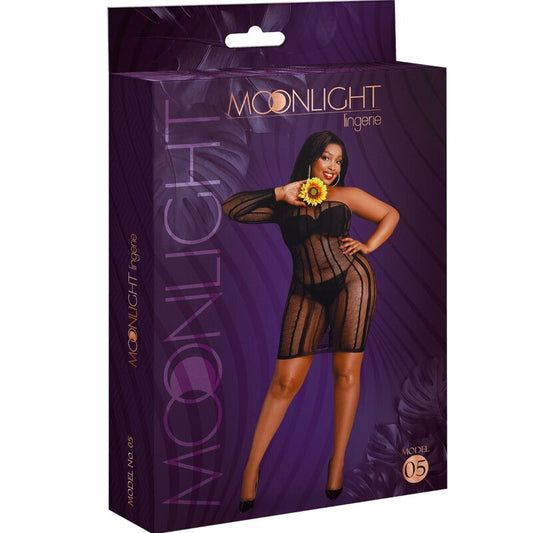 MOONLIGHT - DRESS MODEL 5 BLACK PLUS SIZE