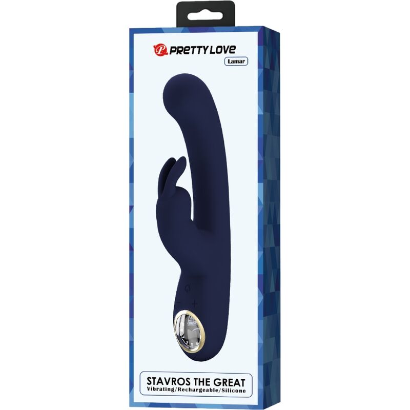 PRETTY LOVE - VIBRADOR LAMAR CONEJO Y PUNTO G AZUL