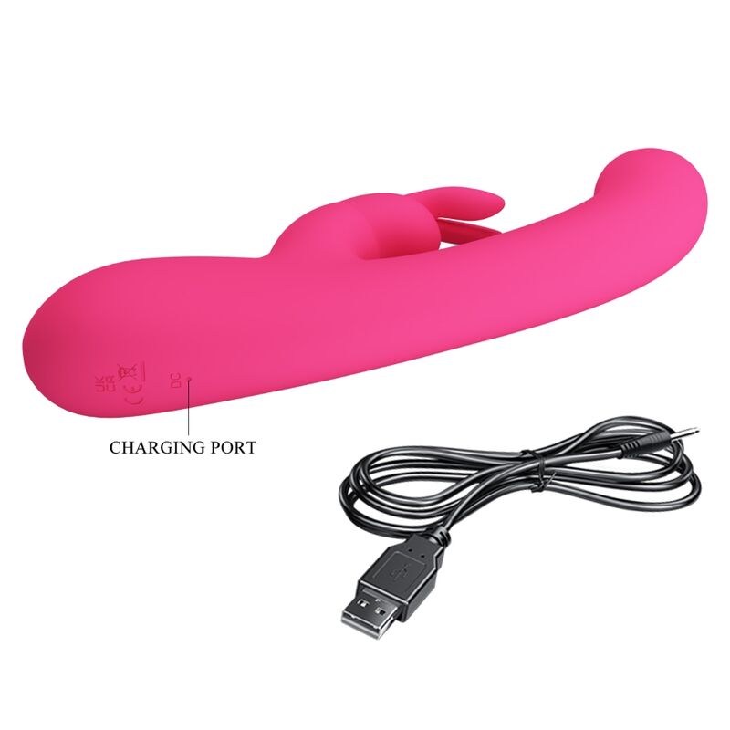 PRETTY LOVE - VIBRADOR LAMAR CONEJO Y PUNTO G ROSA