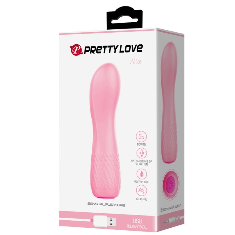 PRETTY LOVE - ALICE VIBRATEUR RECHARGEABLE ROSE