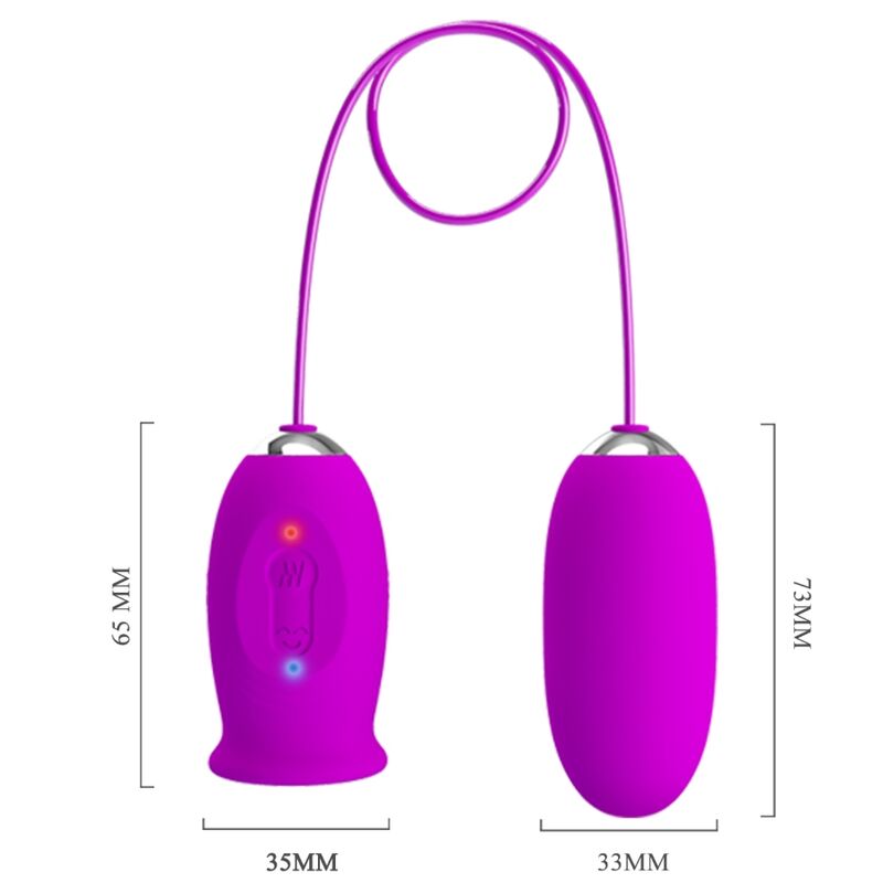 PRETTY LOVE - DAISY DUAL EGG VIBRADOR RECARGABLE MORADO