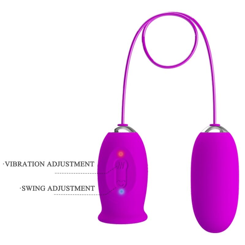 PRETTY LOVE - DAISY DUAL EGG VIBRADOR RECARGABLE MORADO