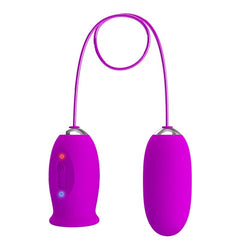 PRETTY LOVE - DAISY DUAL EGG VIBRADOR RECARGABLE MORADO