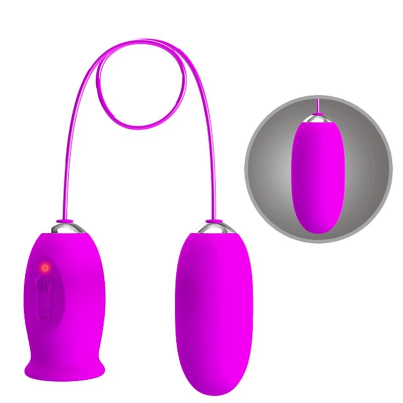 PRETTY LOVE - DAISY DUAL EGG VIBRADOR RECARGABLE MORADO