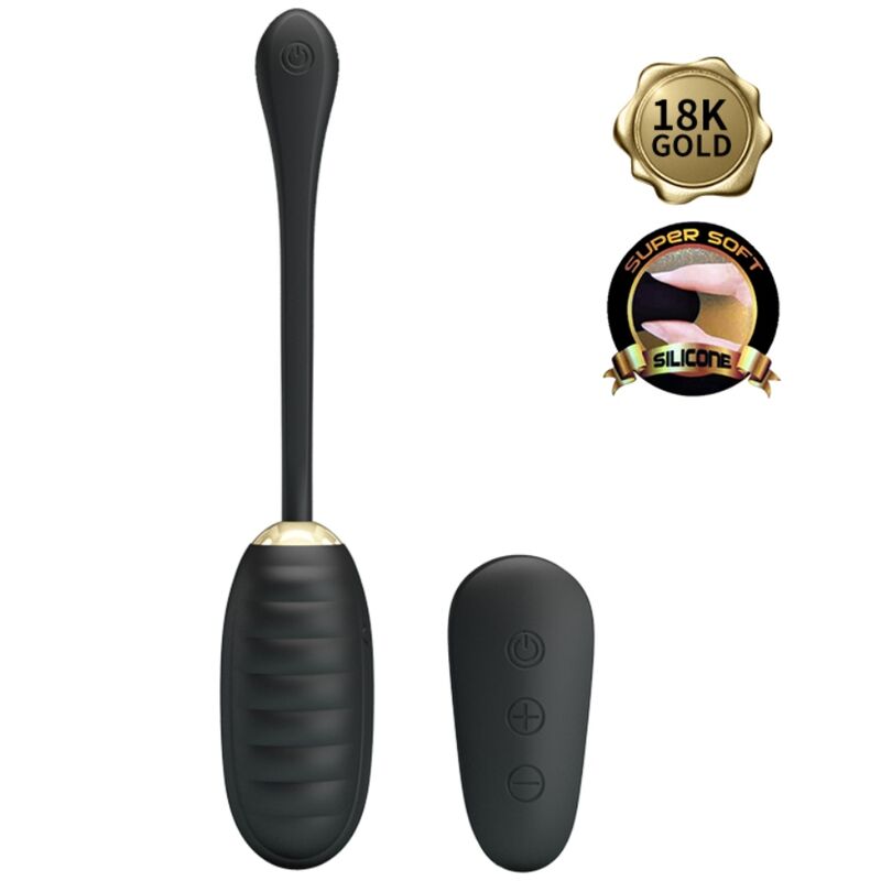 PRETTY LOVE - DOREEN LUXURY BLACK RECHARGEABLE VIBRATING EGG