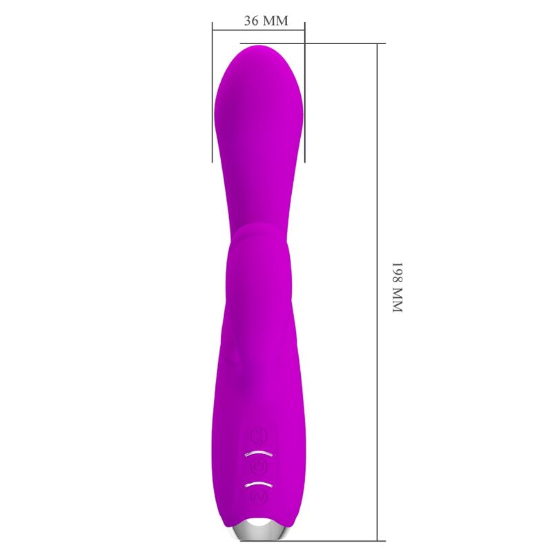 PRETTY LOVE - GLORIA WATERPROOF RECHARGEABLE RABBIT VIBRATOR PURPLE