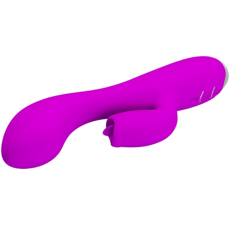 PRETTY LOVE - GLORIA WATERPROOF RECHARGEABLE RABBIT VIBRATOR PURPLE