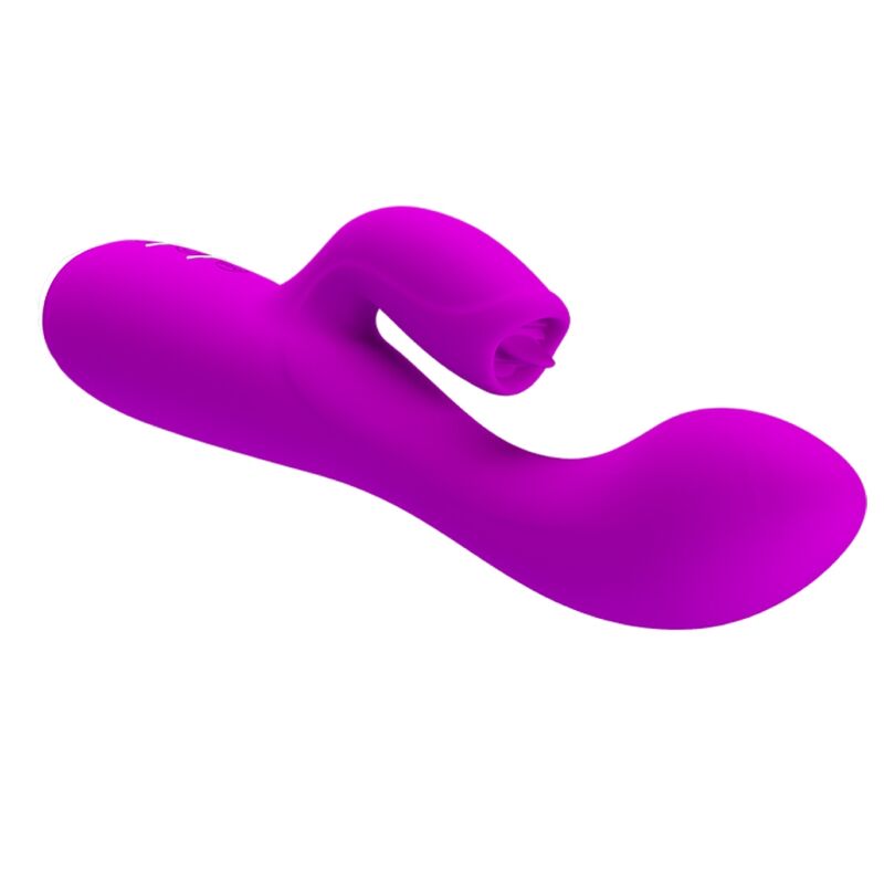 PRETTY LOVE - GLORIA WATERPROOF RECHARGEABLE RABBIT VIBRATOR PURPLE