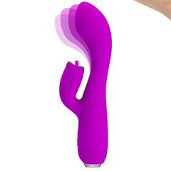 PRETTY LOVE - GLORIA WATERPROOF RECHARGEABLE RABBIT VIBRATOR PURPLE