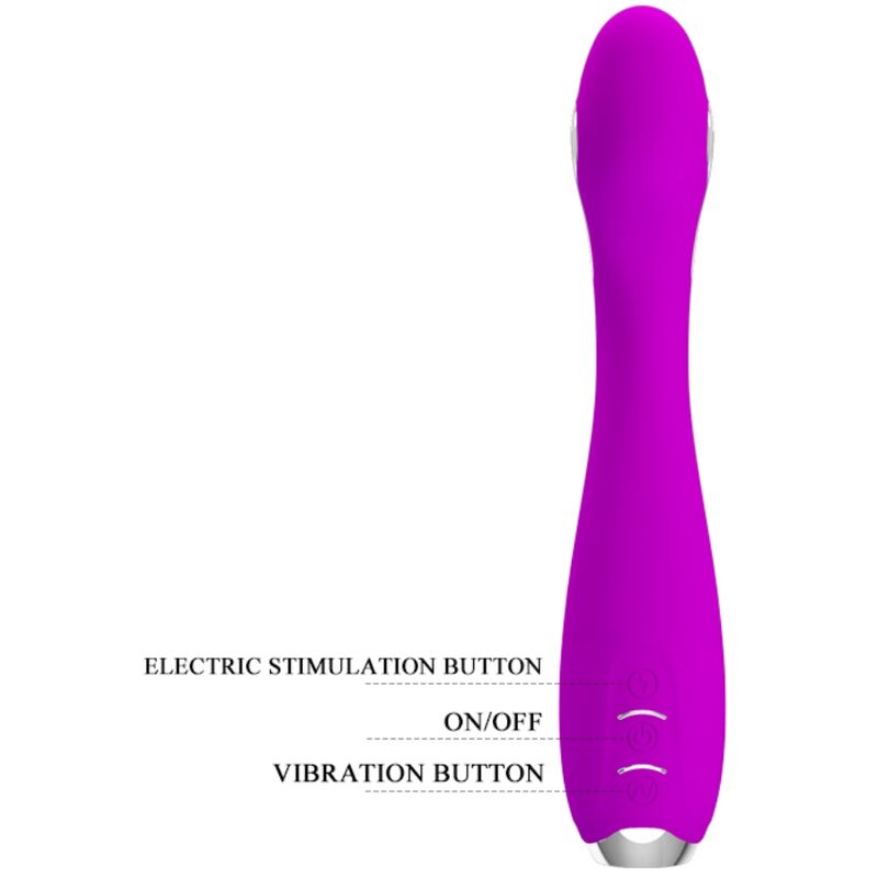 PRETTY LOVE - RECHARGEABLE ELECTROSHOCK VIBRATOR HECTOR-WATERPROOF PURPLE