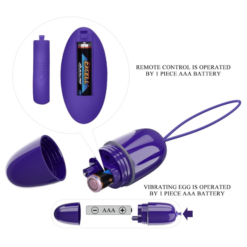 PRETTY LOVE - SELKIE YOUTH MINI VIBRATING EGG REMOTE CONTROL PURPLE