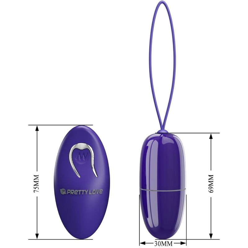 PRETTY LOVE - SELKIE YOUTH MINI VIBRATING EGG REMOTE CONTROL PURPLE