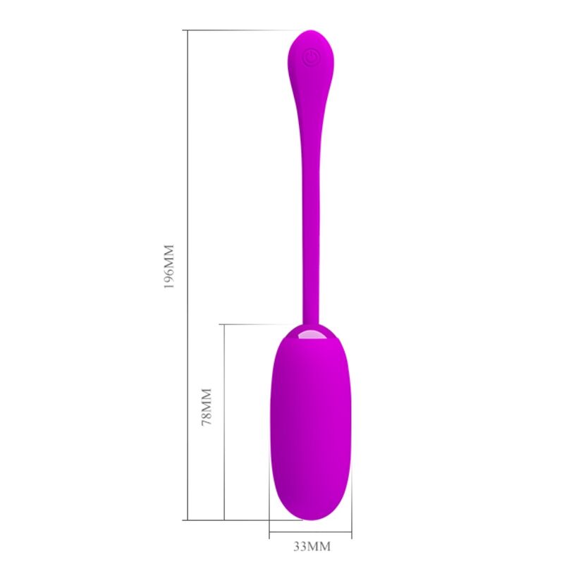 PRETTY LOVE - HUEVO VIBRADOR JULIUS RECARGABLE IMPERMEABLE MORADO