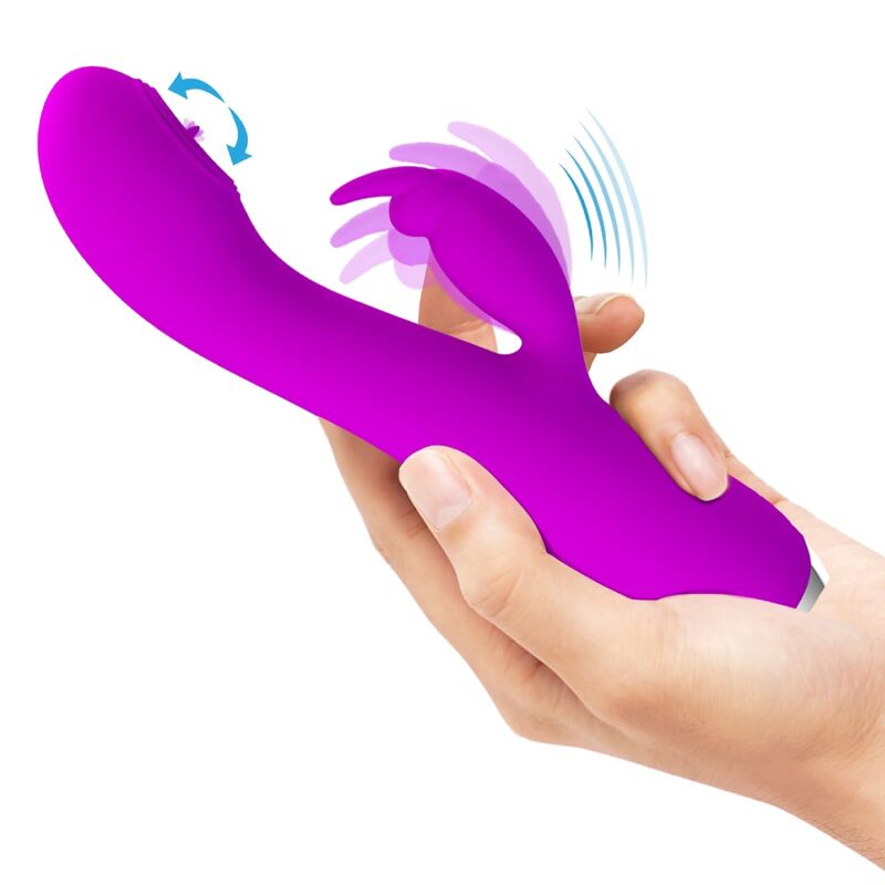 PRETTY LOVE - VIBRATEUR RECHARGEABLE RACHEL AVEC VENTOUSE VIOLET