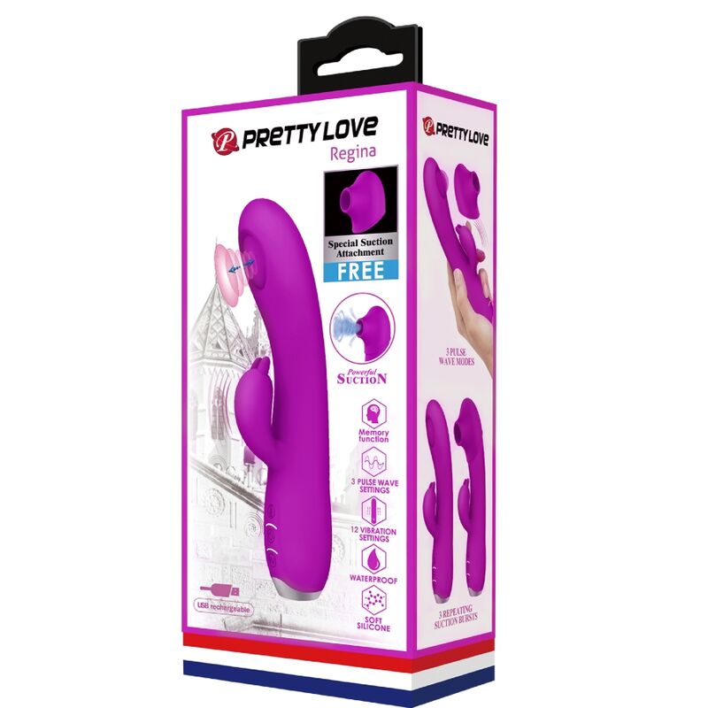 PRETTY LOVE - VIBRADOR LECHON RECARGABLE REGINA MORADO