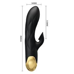 PRETTY LOVE - VIBRADOR LUXURY RECARGABLE NEGRO CHAPADO EN ORO