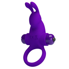 PRETTY LOVE - I CONEJO ANILLO VIBRADOR PARA PENE MORADO