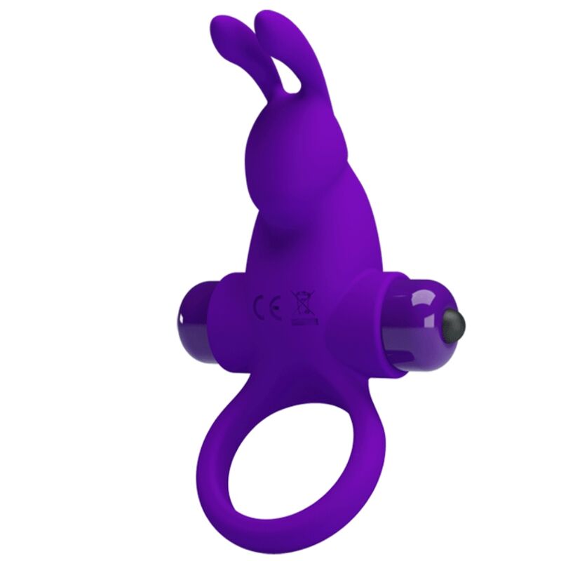 PRETTY LOVE - I CONEJO ANILLO VIBRADOR PARA PENE MORADO