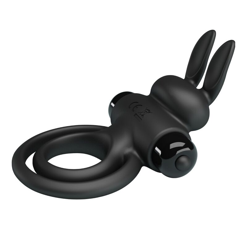 PRETTY LOVE - RABBIT RING VIBRATOR III FOR PENIS BLACK