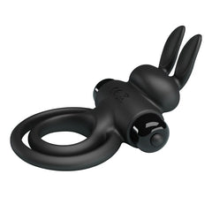 PRETTY LOVE - RABBIT RING VIBRATOR III FOR PENIS BLACK