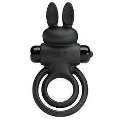 PRETTY LOVE - RABBIT RING VIBRATOR III FOR PENIS BLACK