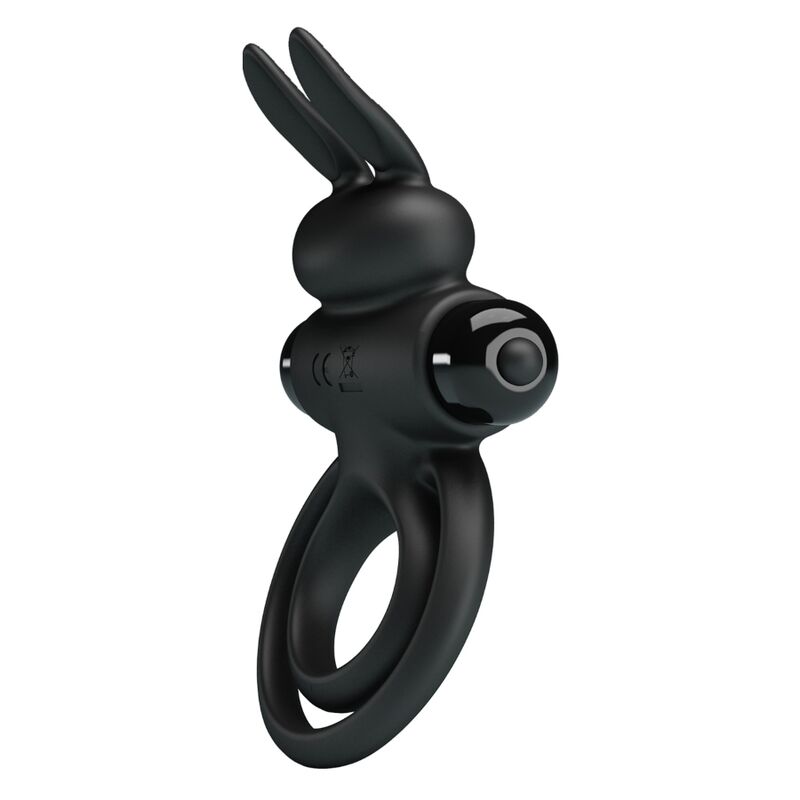 PRETTY LOVE - RABBIT RING VIBRATOR III FOR PENIS BLACK