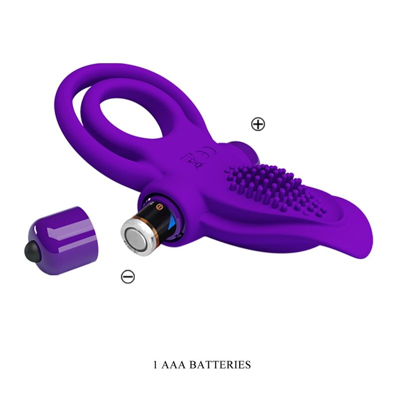 PRETTY LOVE - VIBRATING PURPLE COCK RING