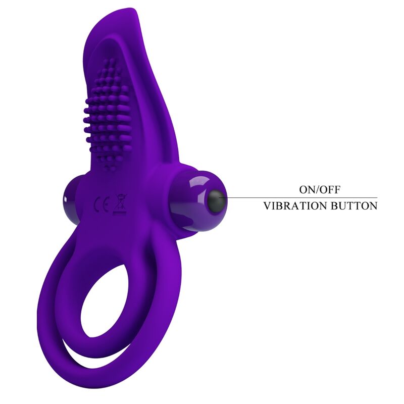 PRETTY LOVE - VIBRATING PURPLE COCK RING