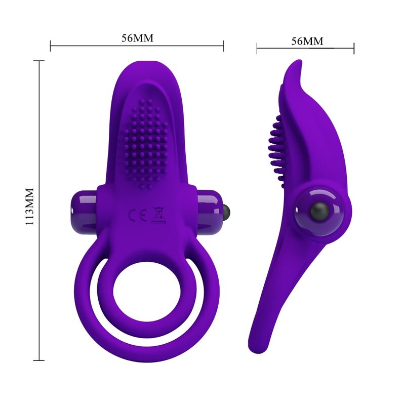 PRETTY LOVE - VIBRATING PURPLE COCK RING