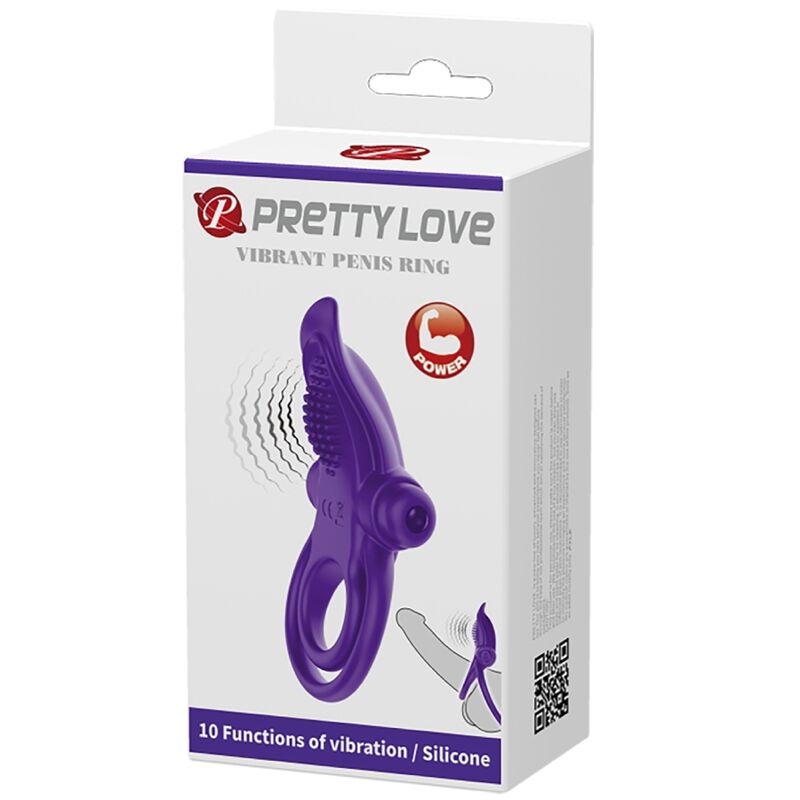 PRETTY LOVE - VIBRATING PURPLE COCK RING